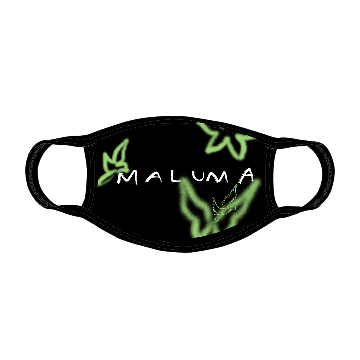 Máscara negra con alas de Maluma