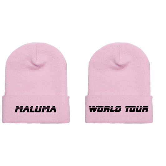 Maluma World Tour Pink Beanie