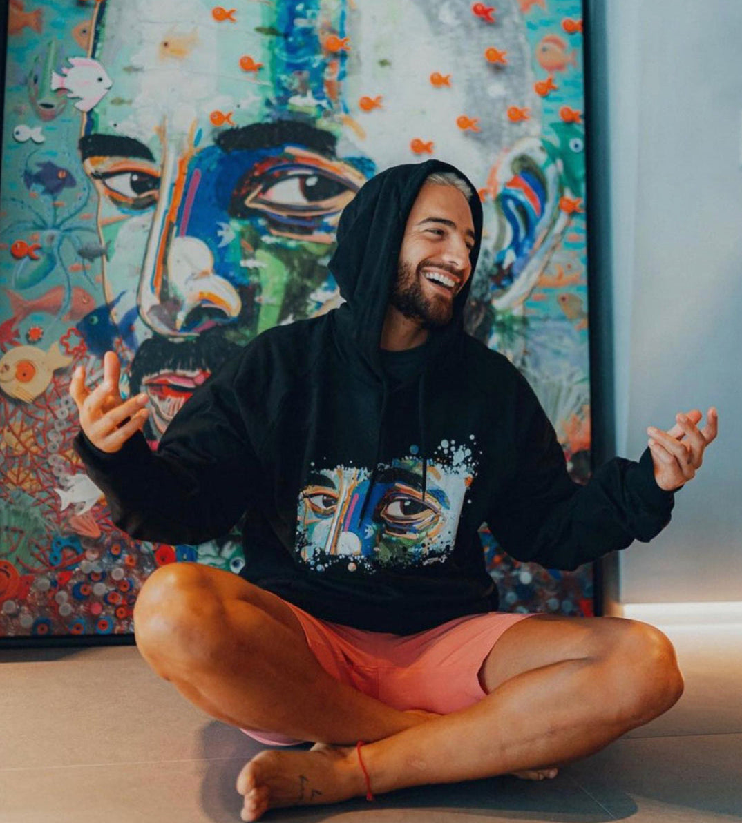 #7DJ Black Logo Hoodie