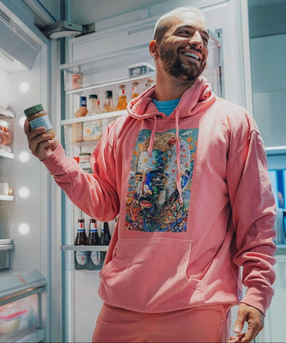 #7DJ Portrait Pink Hoodie