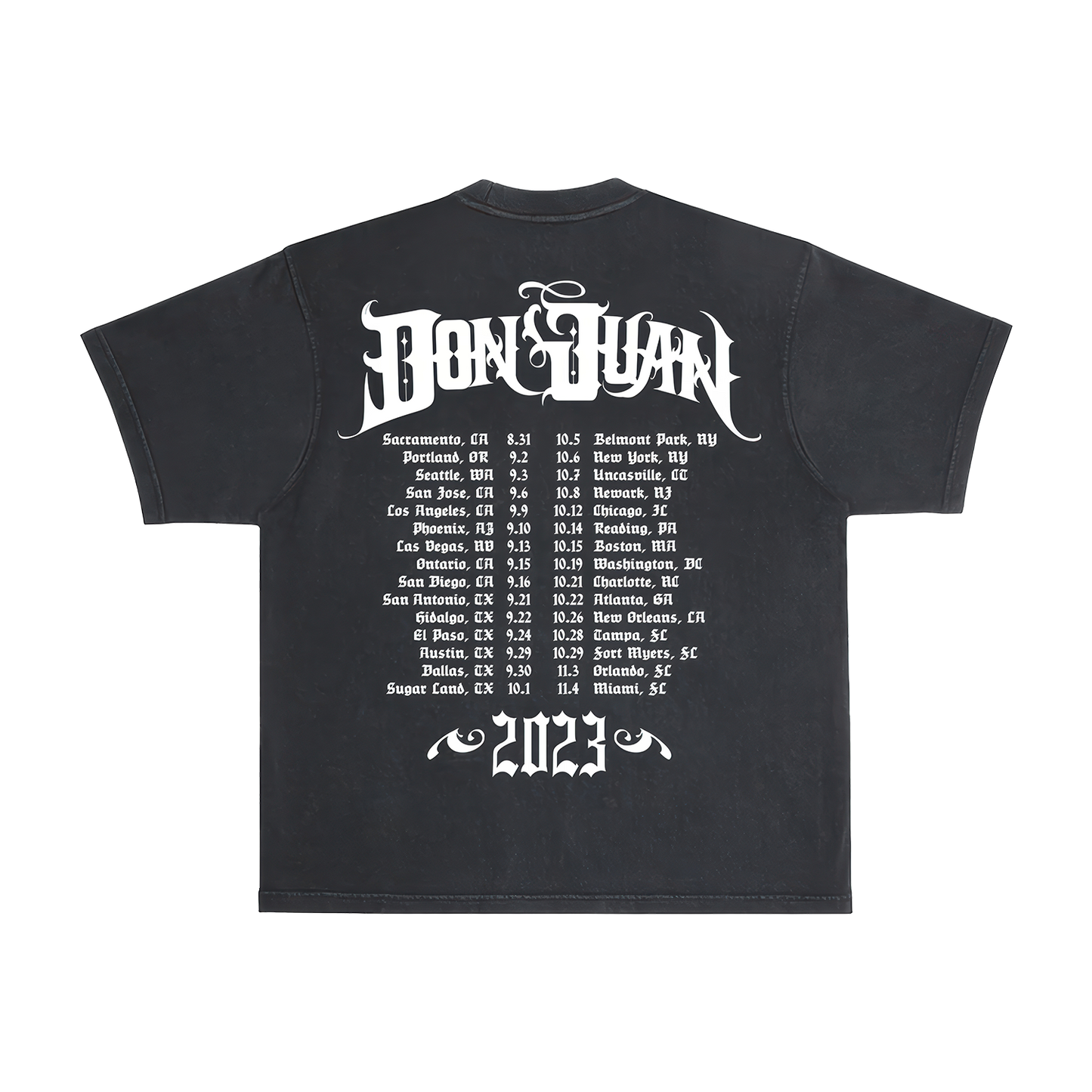 Don Juan Photo Tour Vintage Black Tee