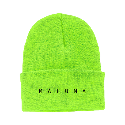 Maluma Pyramid Neon Green Beanie
