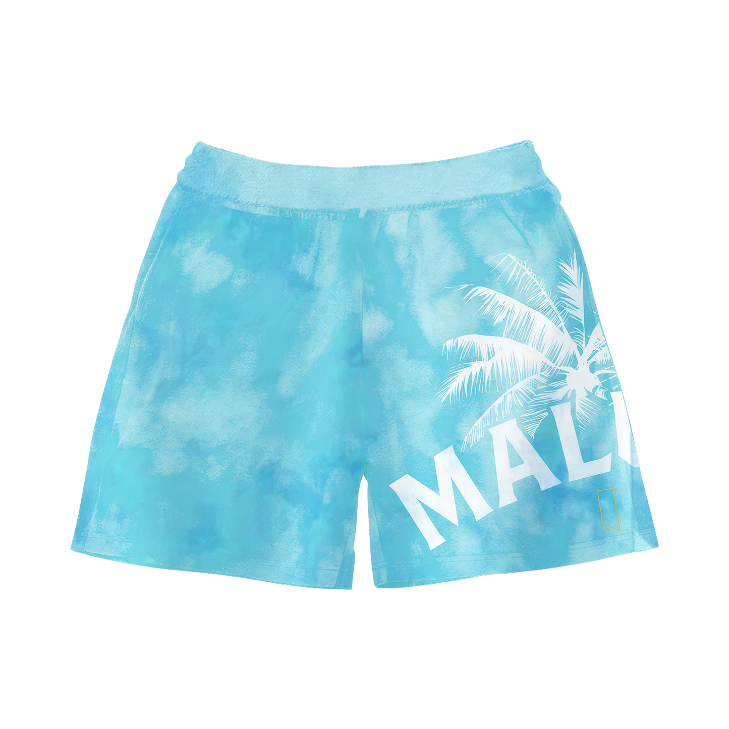 Pantalones cortos teñidos de azul cielo