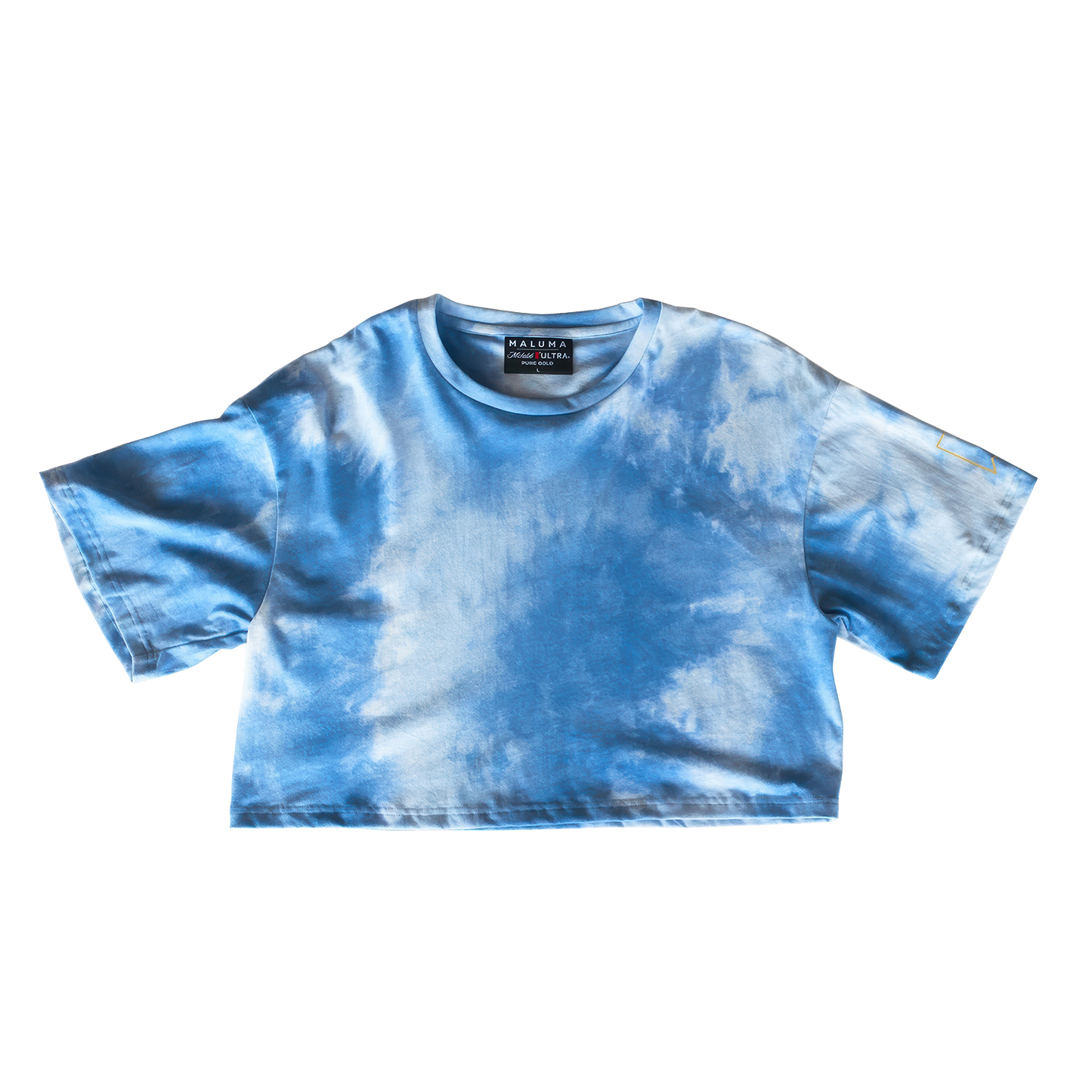 Dyed Crop Sky Blue Top