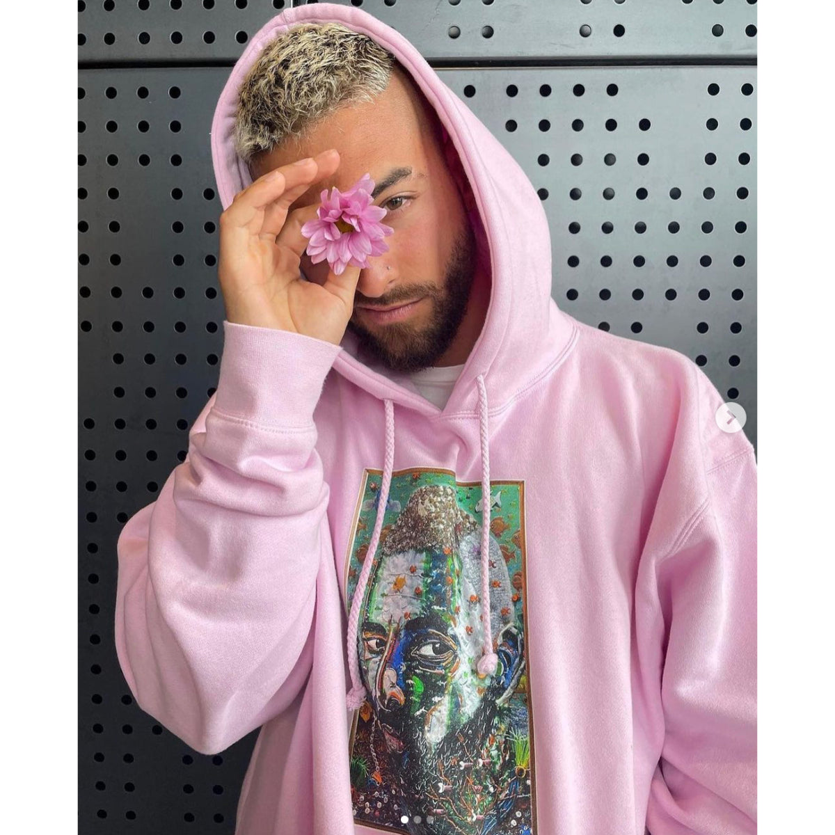 #7DJ Portrait Pink Hoodie