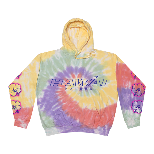 Sudadera con capucha tie dye hawaiana