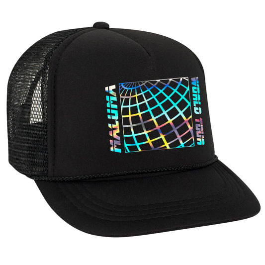 Maluma Iridescent Foil Black Trucker Hat