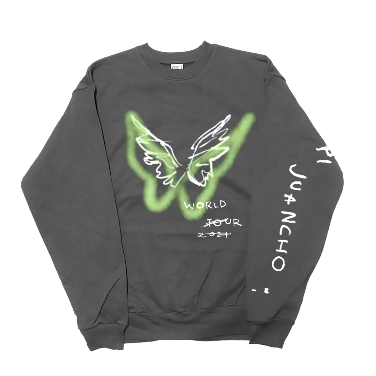 Maluma Papi Juancho Wings Crewneck Sweatshirt - Grey